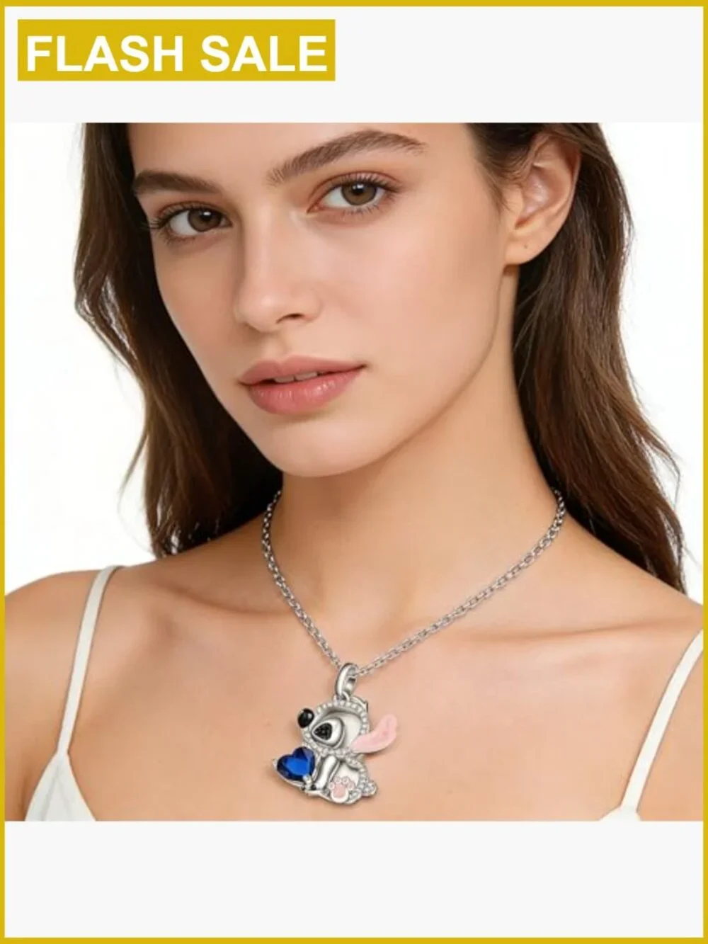 Cartoon Pendant Necklace for Girls 20 inch Stainless Steel